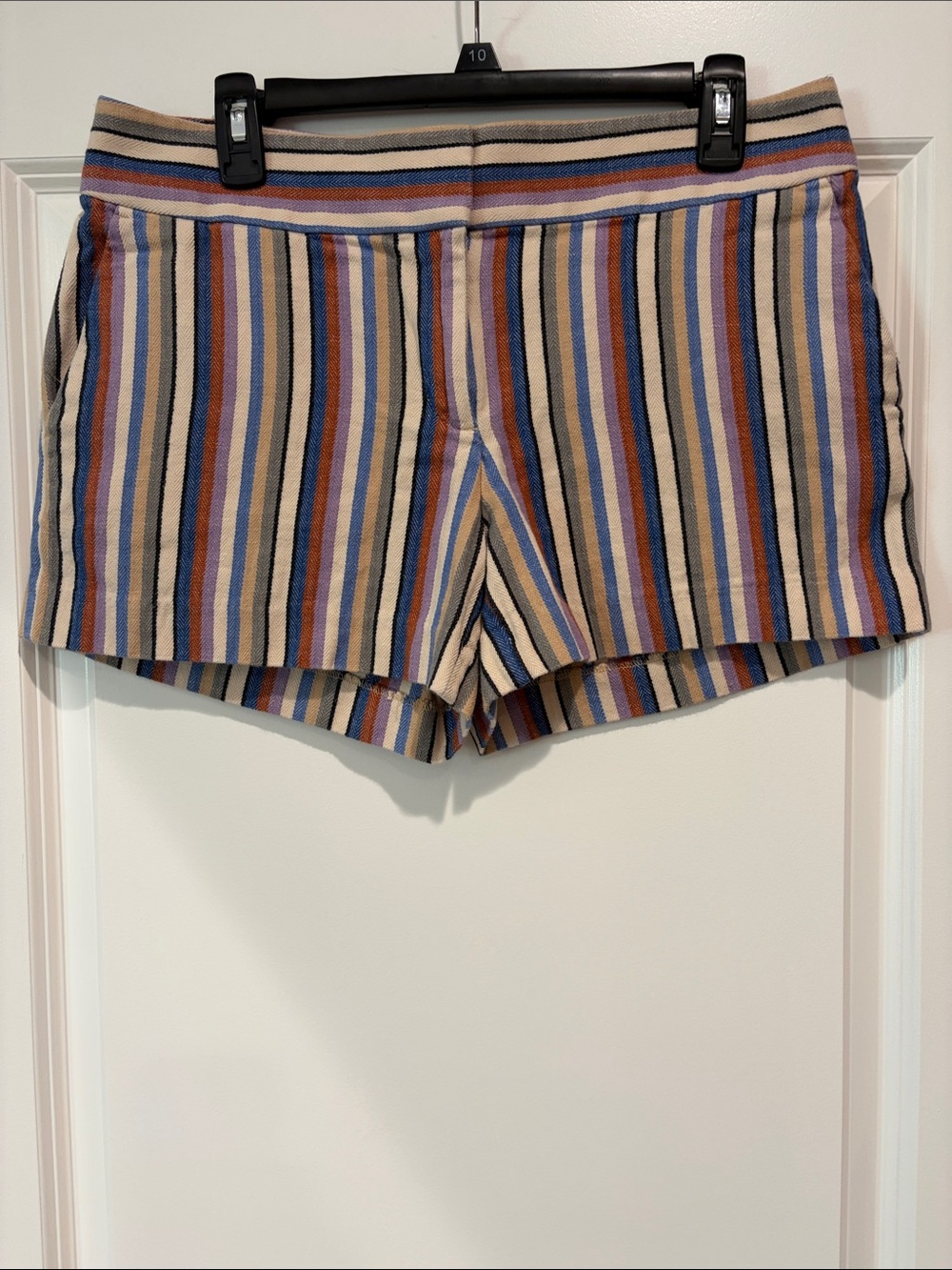 LOFT Women’s Multicolor Striped medium waist Knit The Riviera Short, size 6